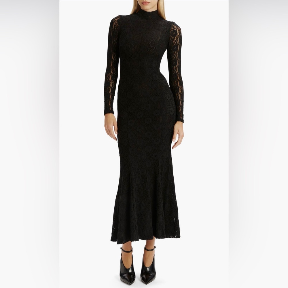 BARDOT Harlyn Long Sleeve Lace Maxi Dress